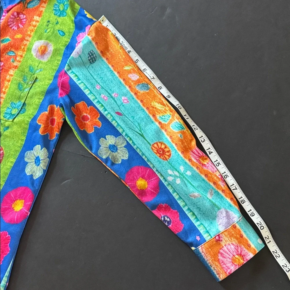Retro Floral Flower Power Hippie Shirt - Picture 6 of 14